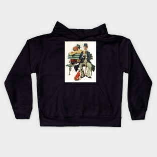 All Buttoned Up 1936 - Norman Rockwell Kids Hoodie